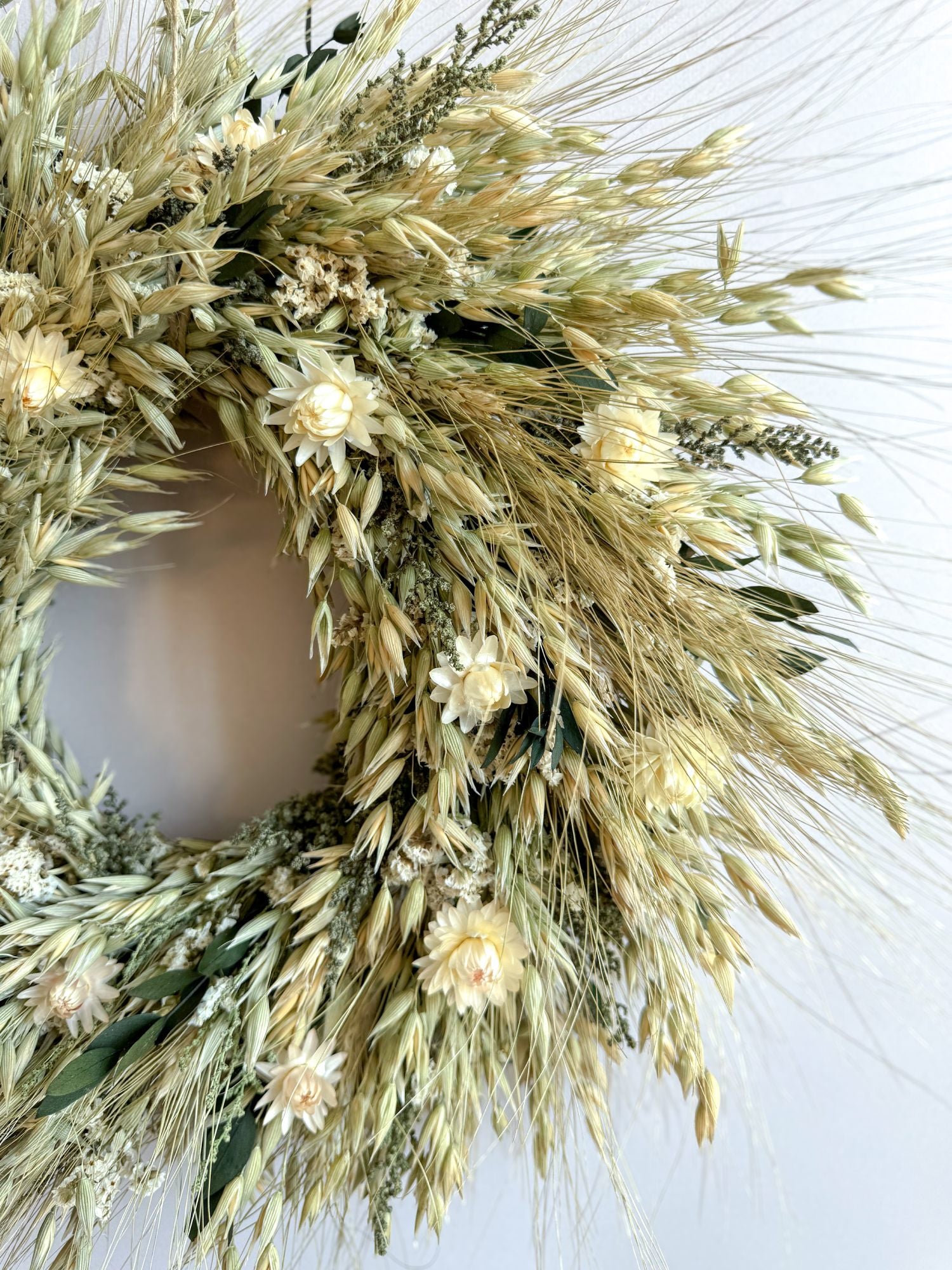 Польовий інтерʼєрний злаковий вінок