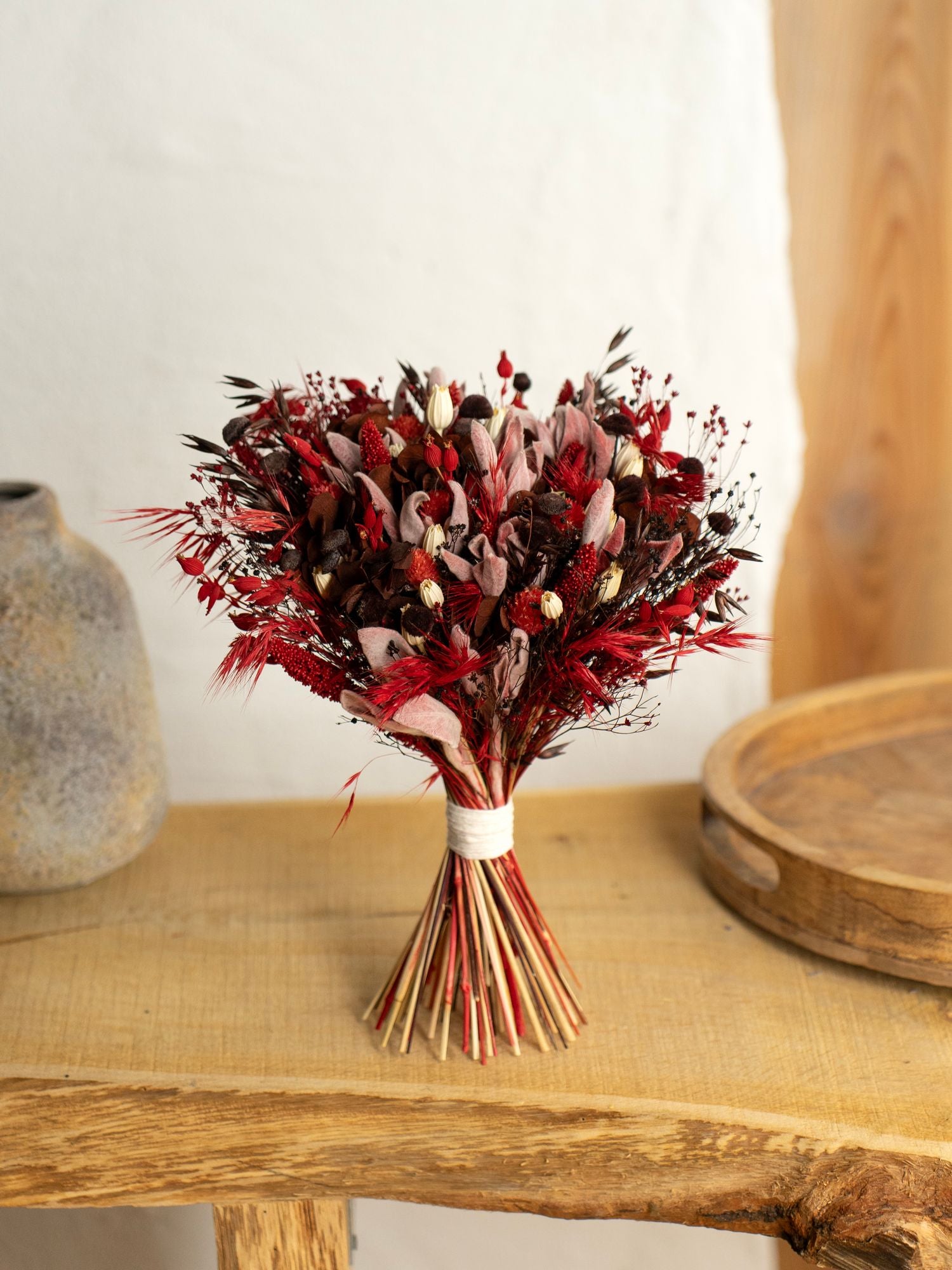 Рубиновый букет с чистецом