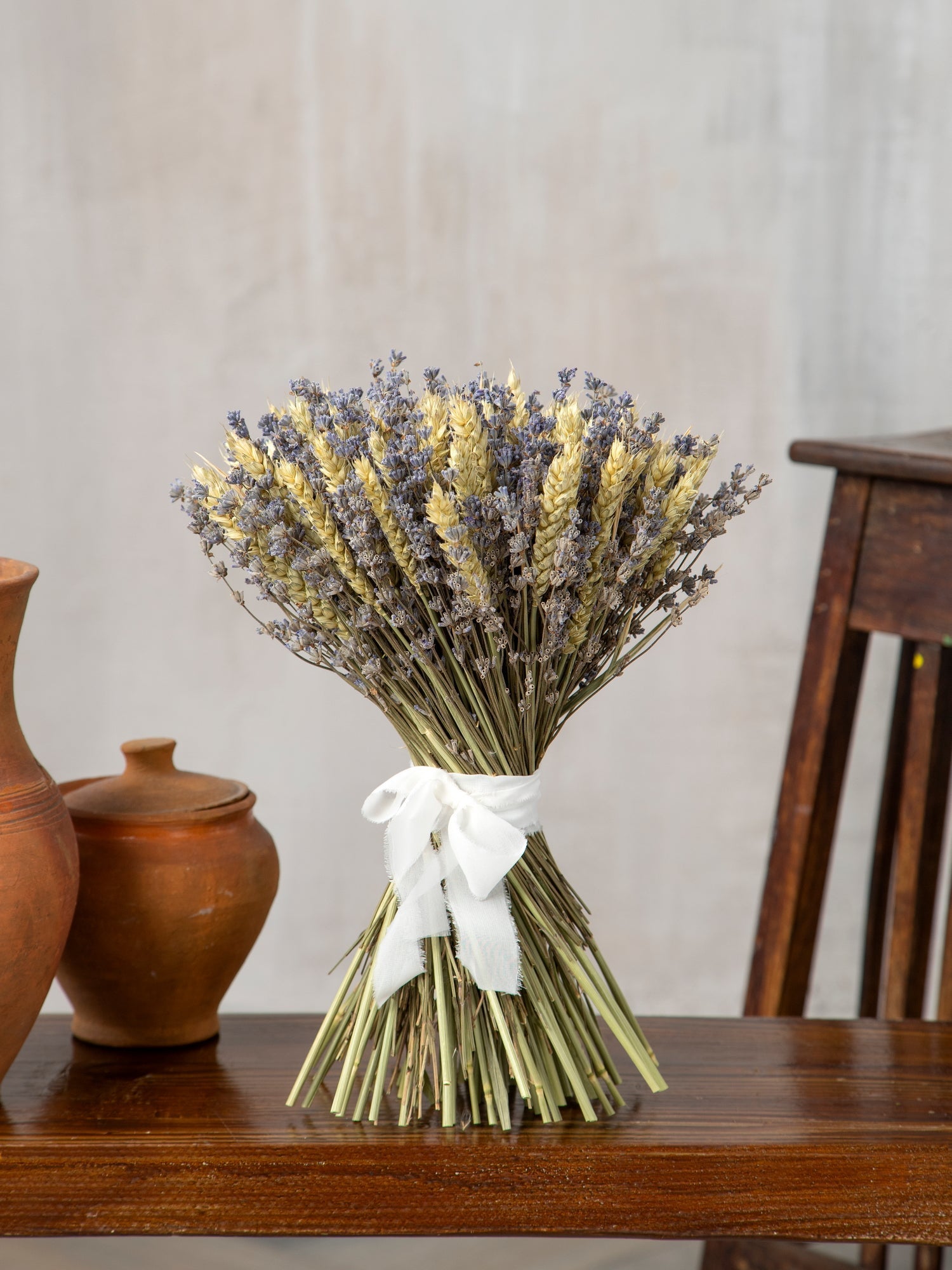 Букет із пшениці і лаванди - DecorFlowerBar