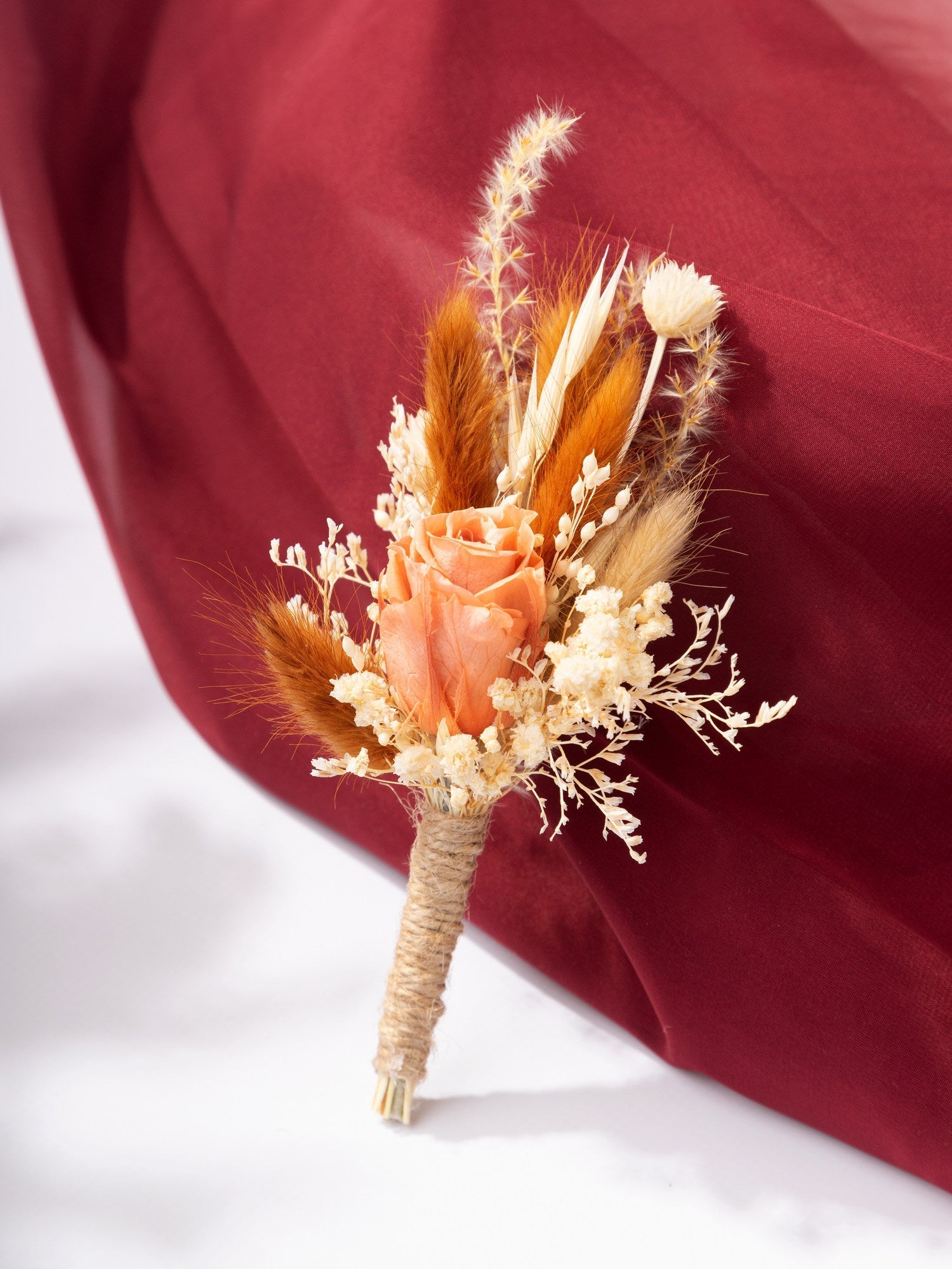 Бутоньєрка з теракотовими квітами - DecorFlowerBar