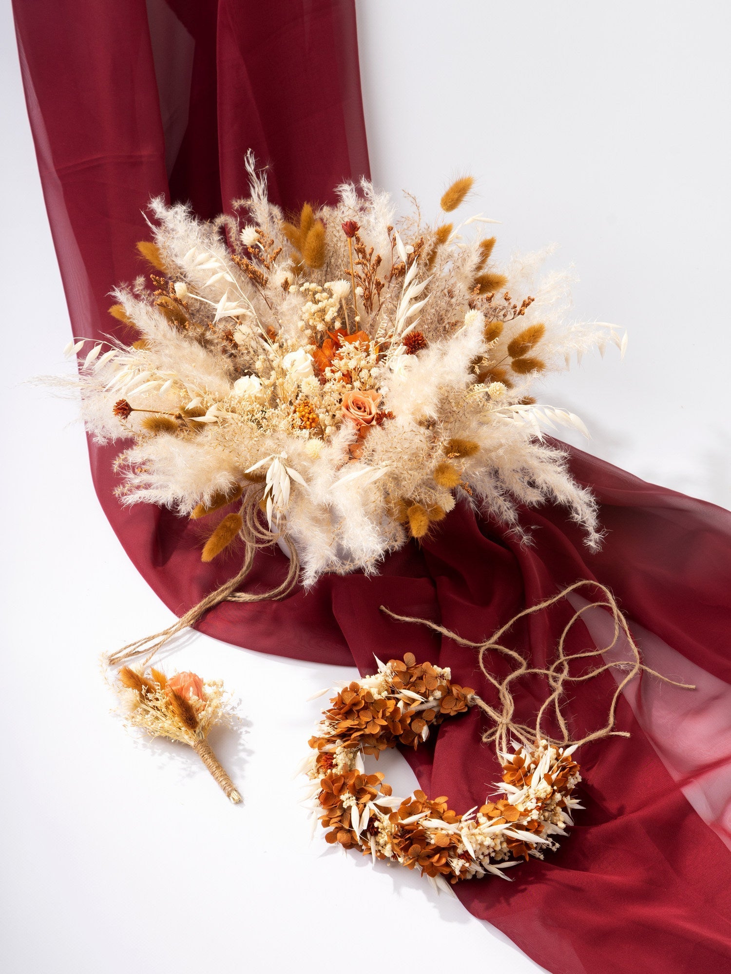 Бутоньєрка з теракотовими квітами - DecorFlowerBar