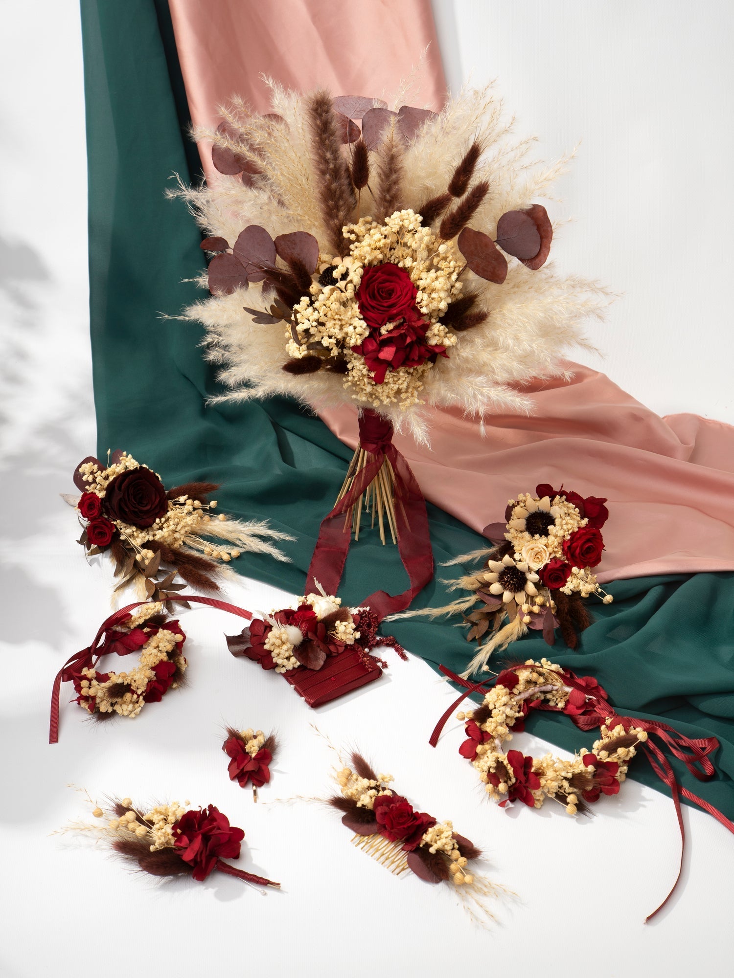 Гребінець для волосся кольору марсала - DecorFlowerBar