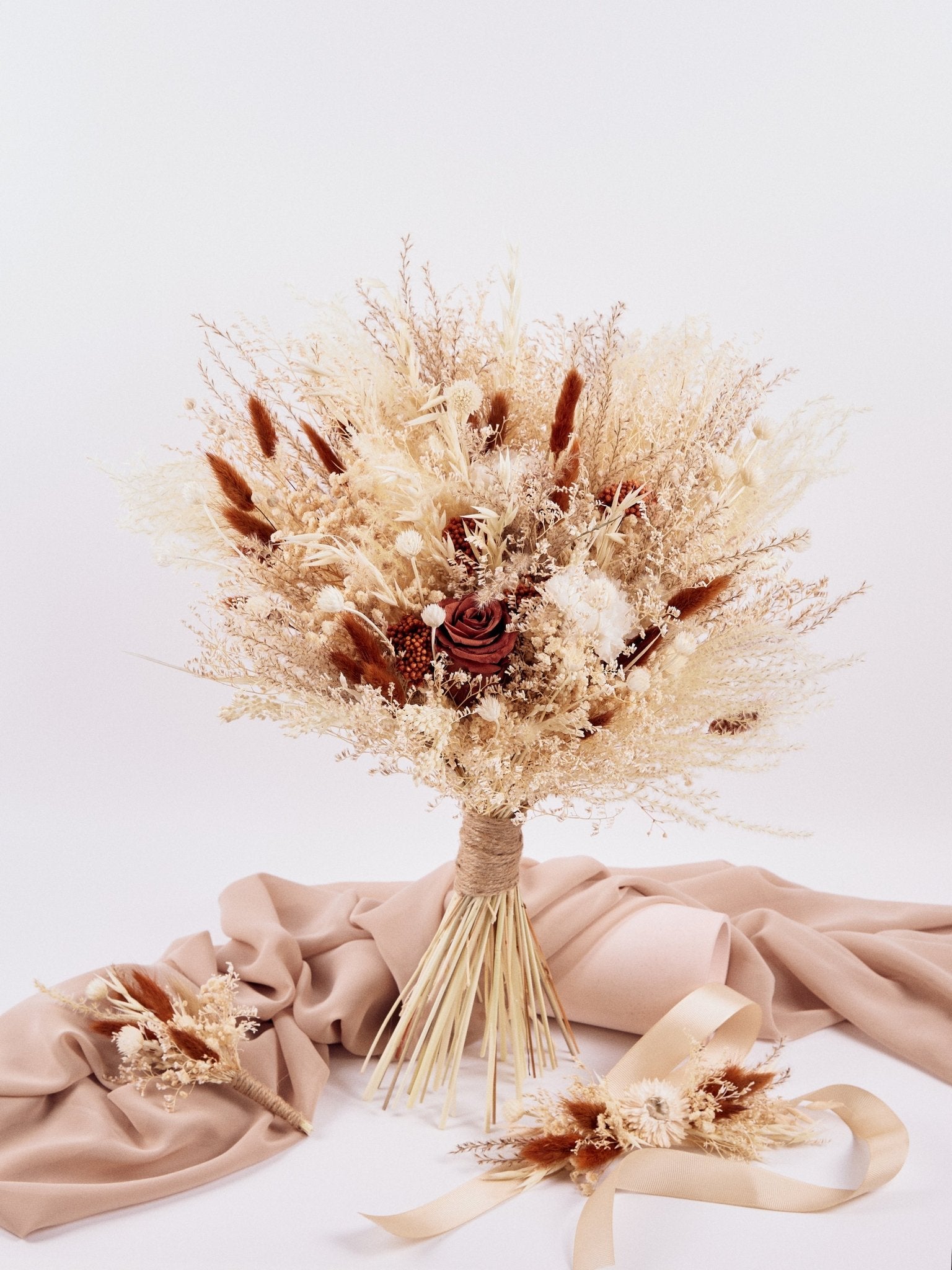 Гребінець для волосся з теракотовими квітами - DecorFlowerBar