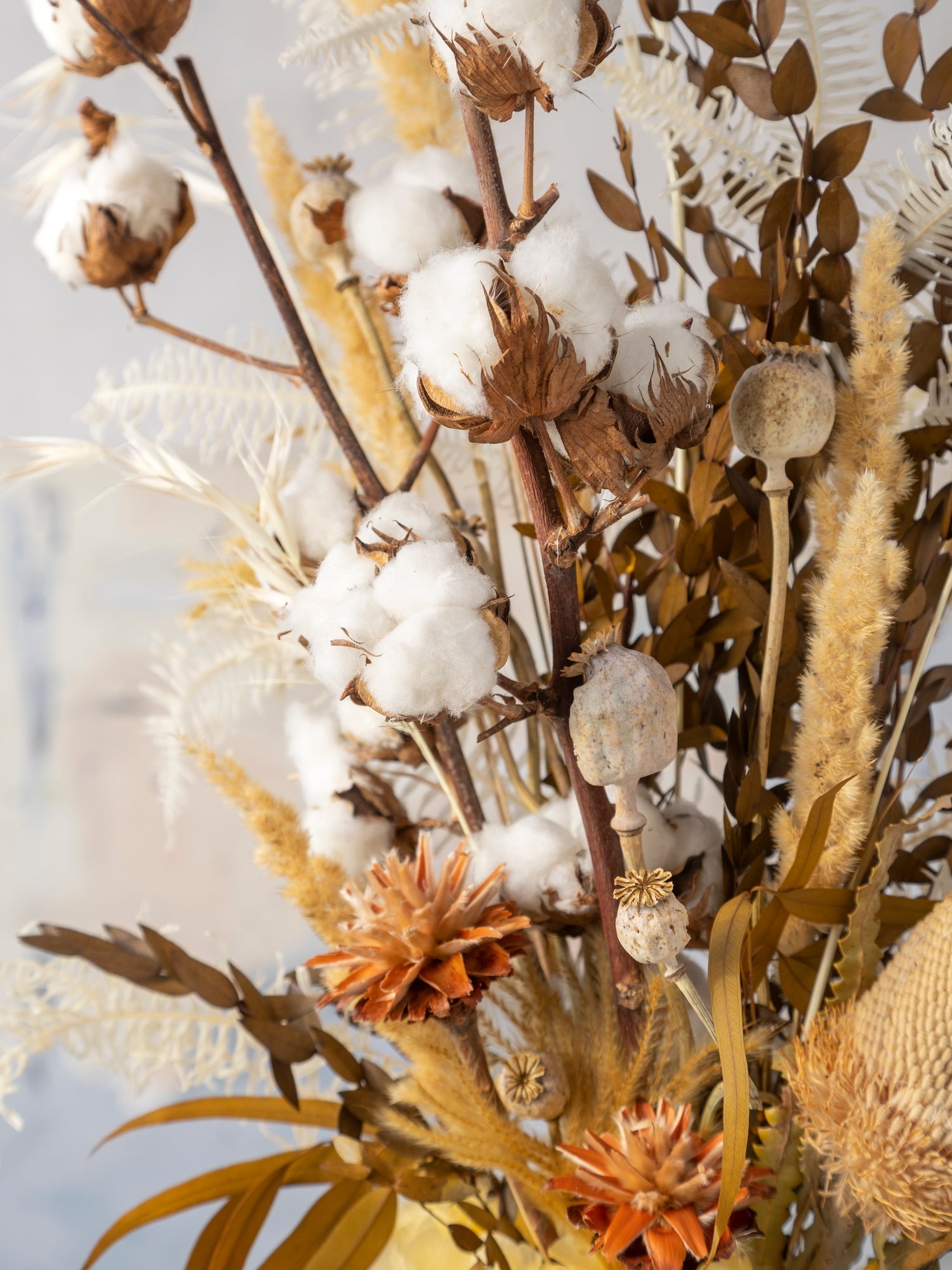 Інтер’єрний букет з бавовною, гортензією і сухоцвітами - DecorFlowerBar