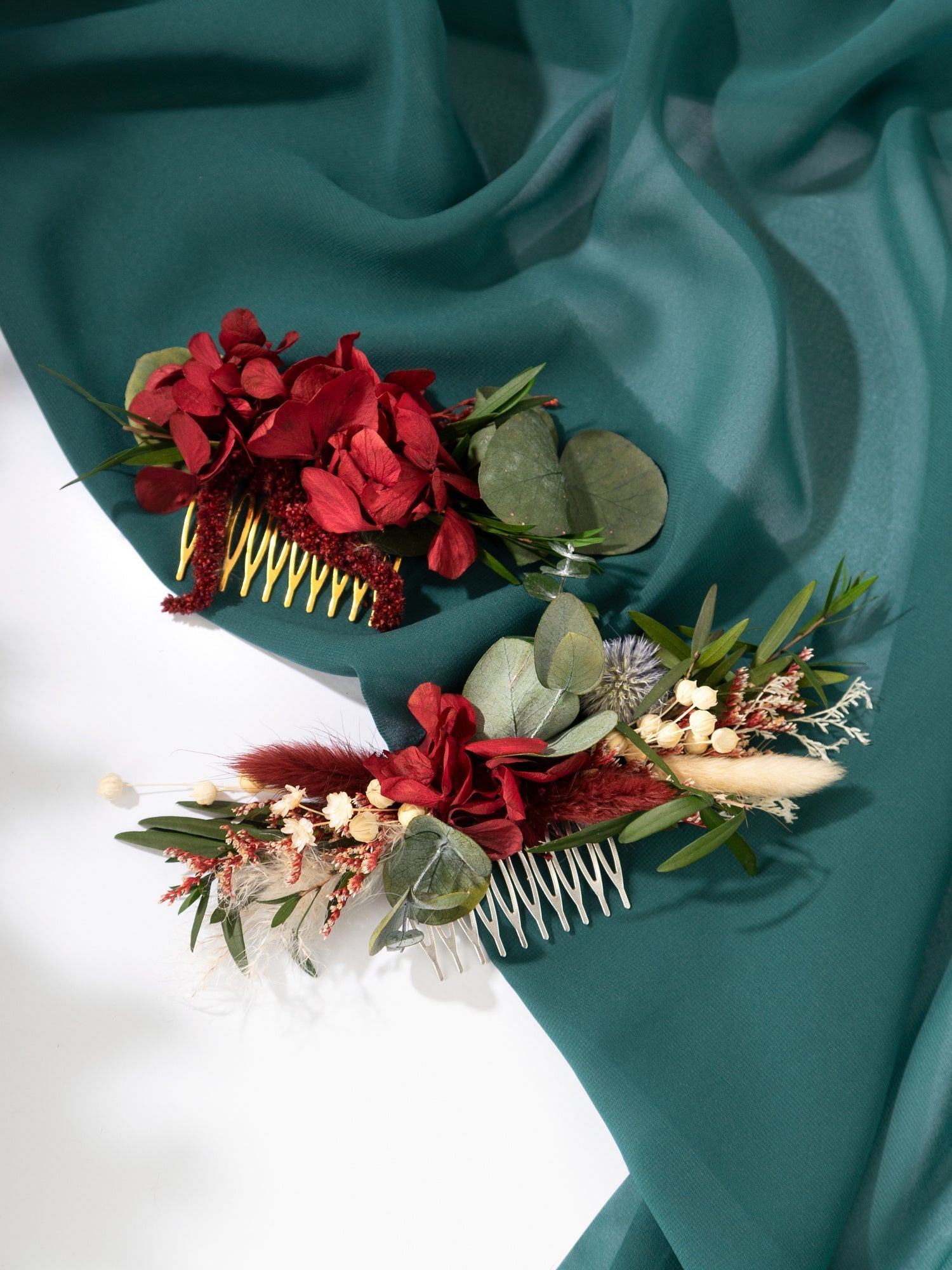 Весільний гребінець для волосся з евкаліптом - DecorFlowerBar