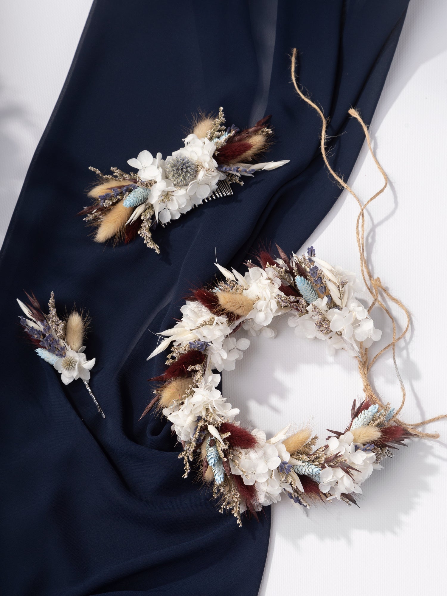 Весільний гребінець для волосся з лавандою - DecorFlowerBar