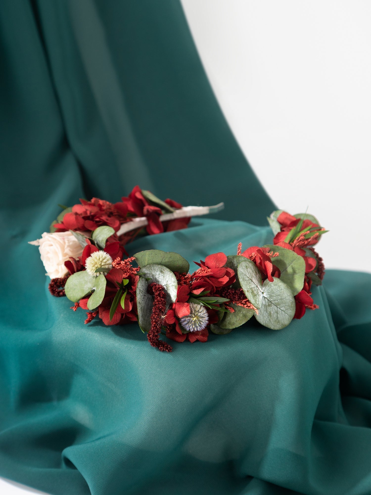 Весільний обруч для волосся з евкаліптом - DecorFlowerBar