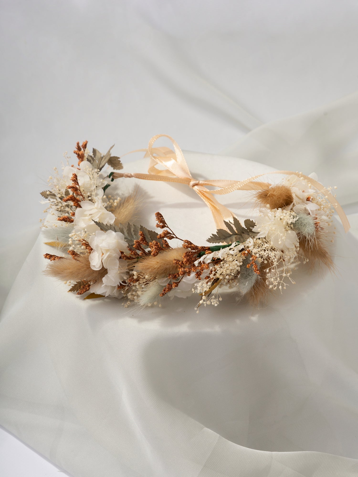 Віночок на голову з оливковим акцентом - DecorFlowerBar