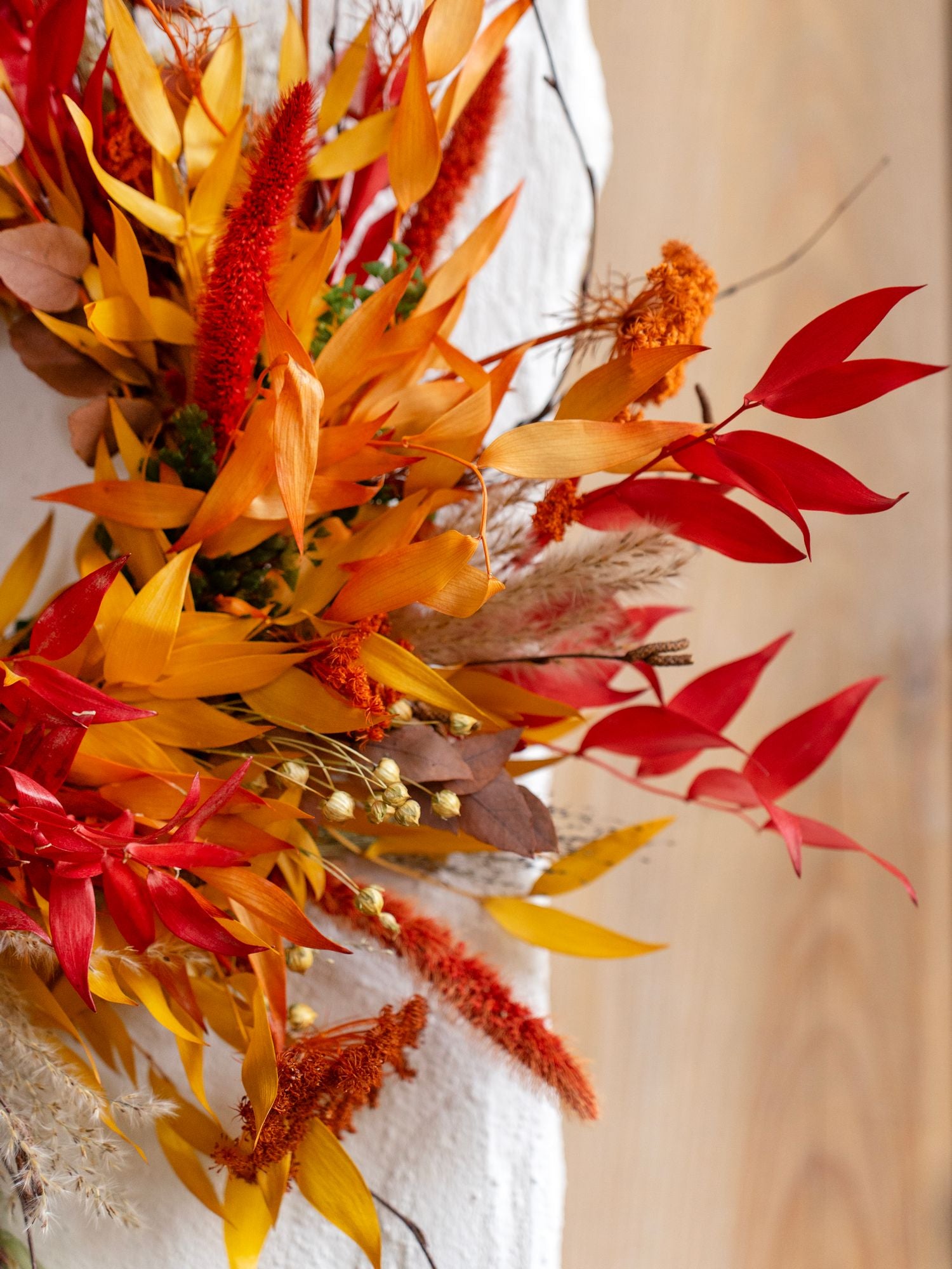 Інтер'єрний вінок в осінній палітрі