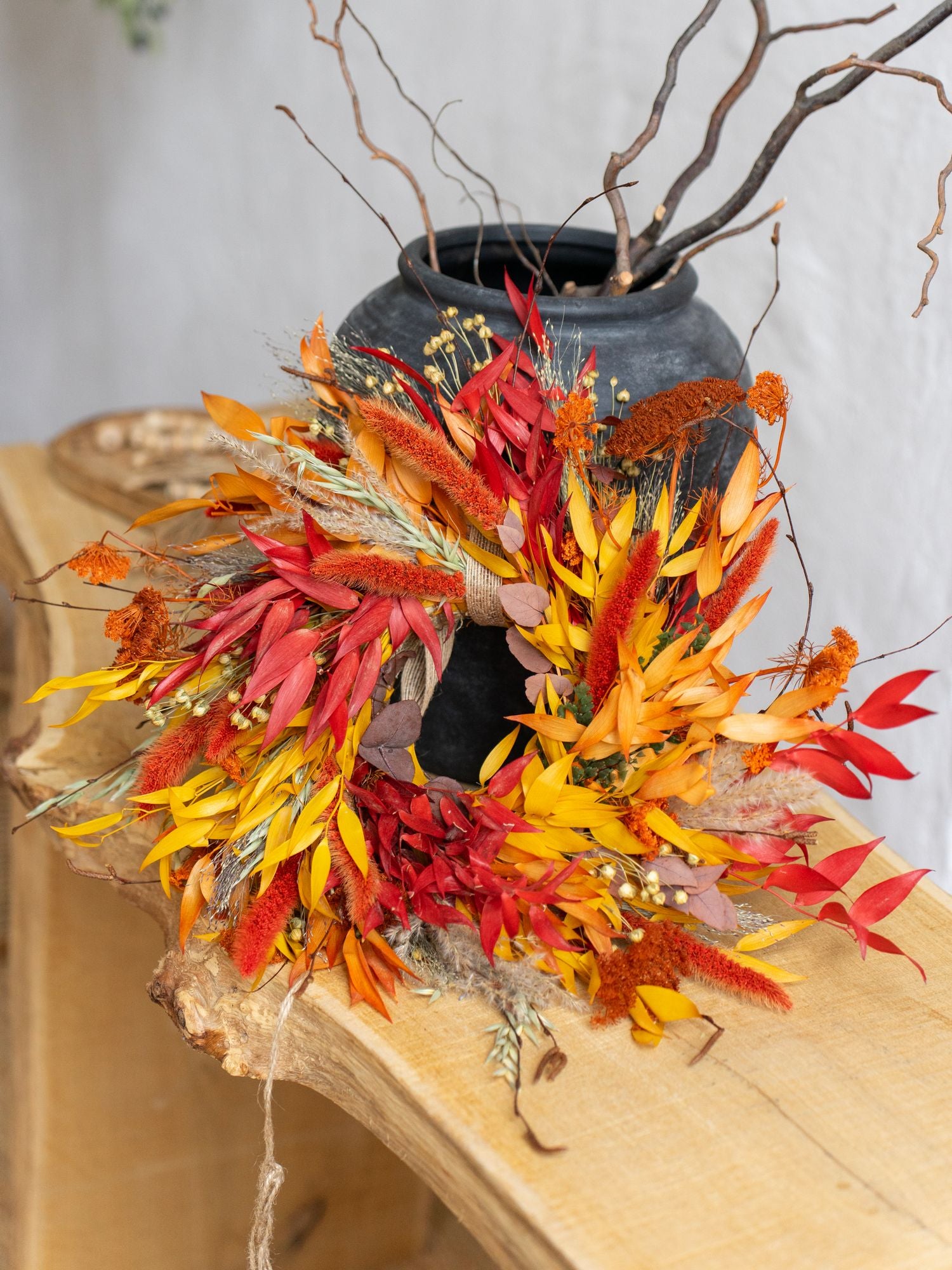 Інтер'єрний вінок в осінній палітрі